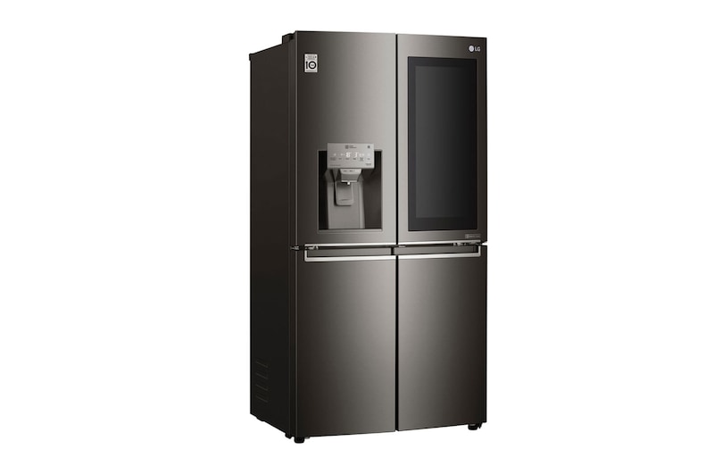 LG 571L InstaView Door in Door French Door (Svart) , Vatten/is via röranslutning, Smart Diagnosis™ med Wi-Fi, GMX936SBHV
