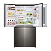 LG 571L InstaView Door in Door French Door (Svart) , Vatten/is via röranslutning, Smart Diagnosis™ med Wi-Fi, GMX936SBHV