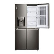 LG 571L InstaView Door in Door French Door (Svart) , Vatten/is via röranslutning, Smart Diagnosis™ med Wi-Fi, GMX936SBHV