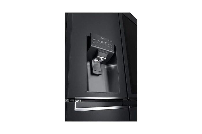 LG 638L InstaView Door in Door French Door (Matte Black) - Energiklass F, Vatten/is via röranslutning, Smart Diagnosis™ med Wi-Fi, GMX945MC9F