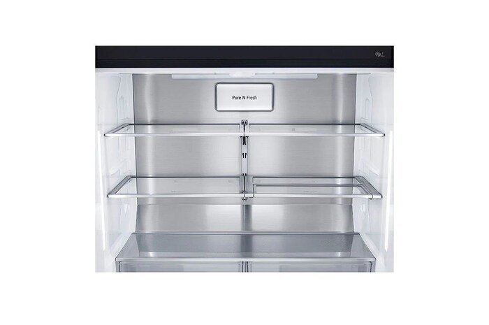 LG 638L InstaView Door in Door French Door (Matte Black) - Energiklass F, Vatten/is via röranslutning, Smart Diagnosis™ med Wi-Fi, GMX945MC9F