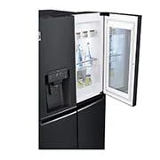 LG 638L InstaView Door in Door French Door (Matte Black) - Energiklass F, Vatten/is via röranslutning, Smart Diagnosis™ med Wi-Fi, GMX945MC9F