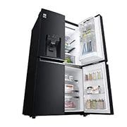 LG 638L InstaView Door in Door French Door (Matte Black) - Energiklass F, Vatten/is via röranslutning, Smart Diagnosis™ med Wi-Fi, GMX945MC9F