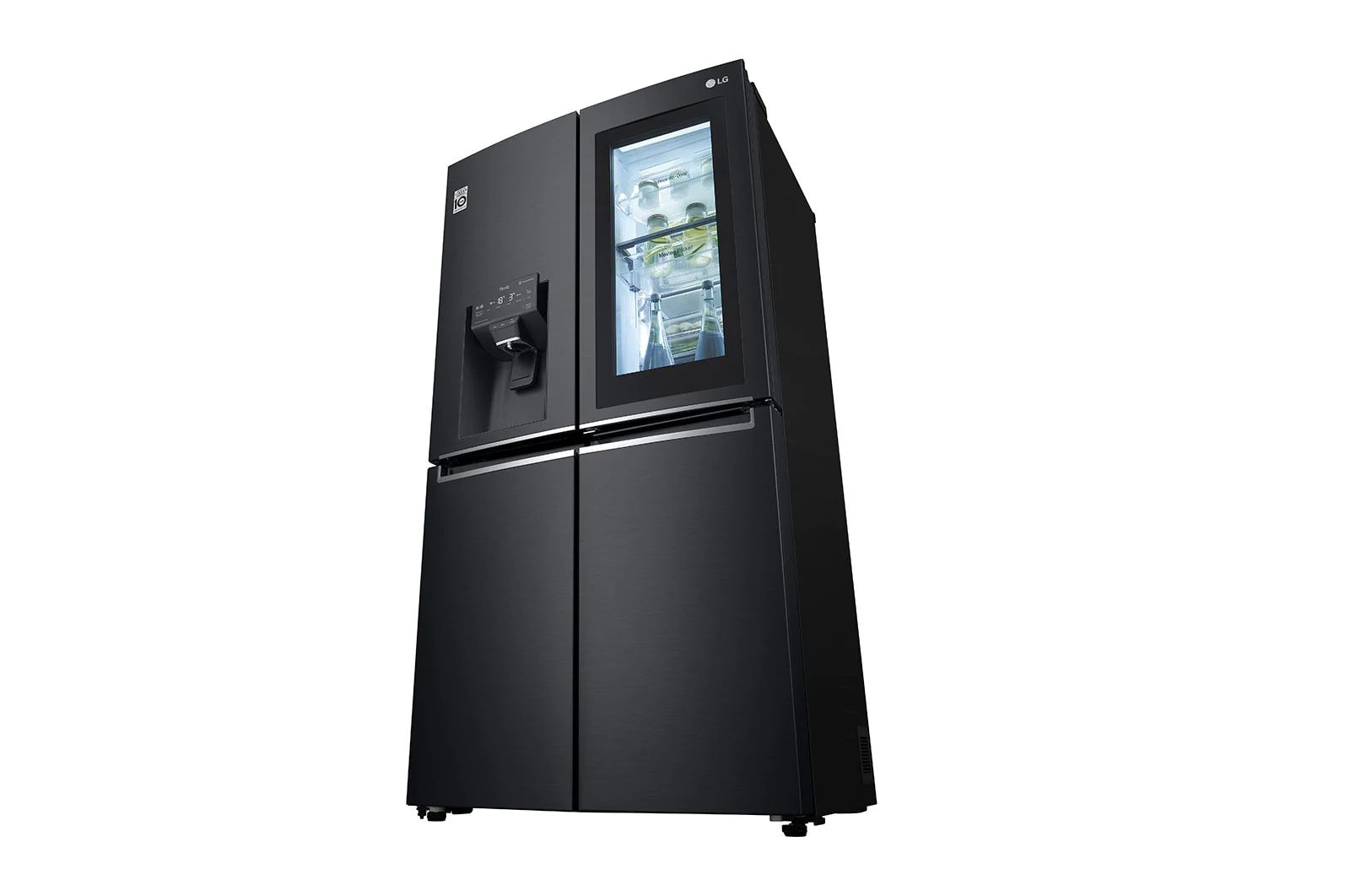 LG 638L InstaView Door in Door French Door (Matte Black) - Energiklass F, Vatten/is via röranslutning, Smart Diagnosis™ med Wi-Fi, GMX945MC9F