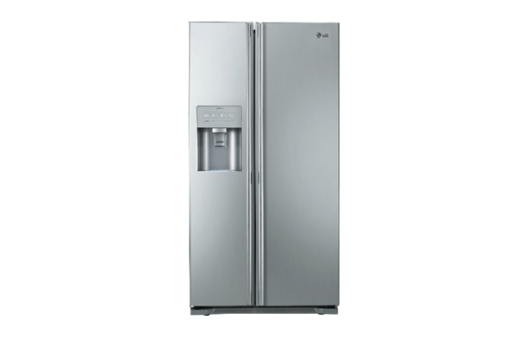 Vy framifrån av Avfrostningsfritt och  Side-by-Side skåp med Indoor Icemaker isdispenser (Nettovolym 538 liter) GS5163AVJV
