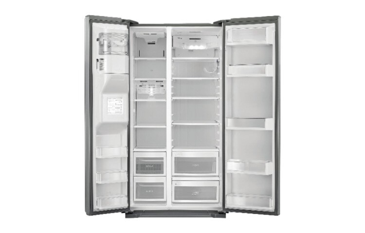 LG Avfrostningsfritt och  Side-by-Side skåp med Indoor Icemaker isdispenser (Nettovolym 538 liter), GS5163AVJV