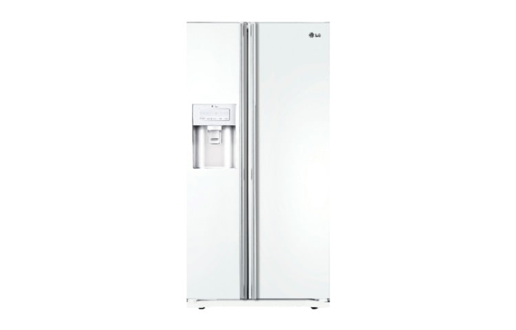 Vy framifrån av Avfrostningsfritt och  Side-by-Side skåp med Indoor Icemaker isdispenser (Nettovolym 538 liter) GS5163SWJV