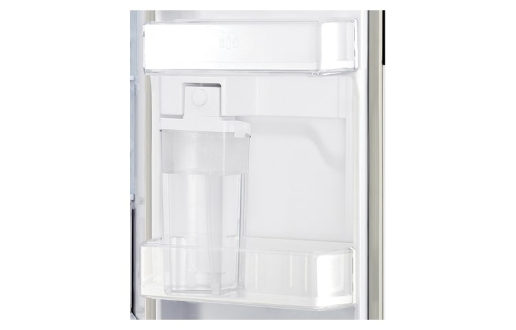 LG Avfrostningsfritt och  side-by-side-skåp med Non Plumbing isdispenser (Nettovolym 614 liter), GS9366PZYZL