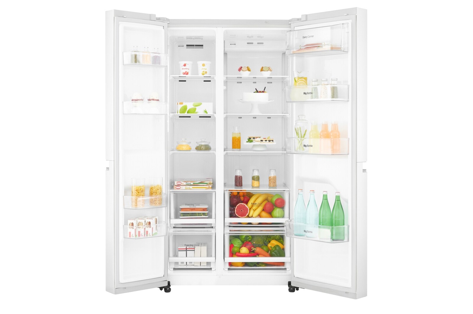 LG 642L Side by Side (Vit) - Energiklass F, Smart Diagnosis™ med Wi-Fi, GSB760SWXV