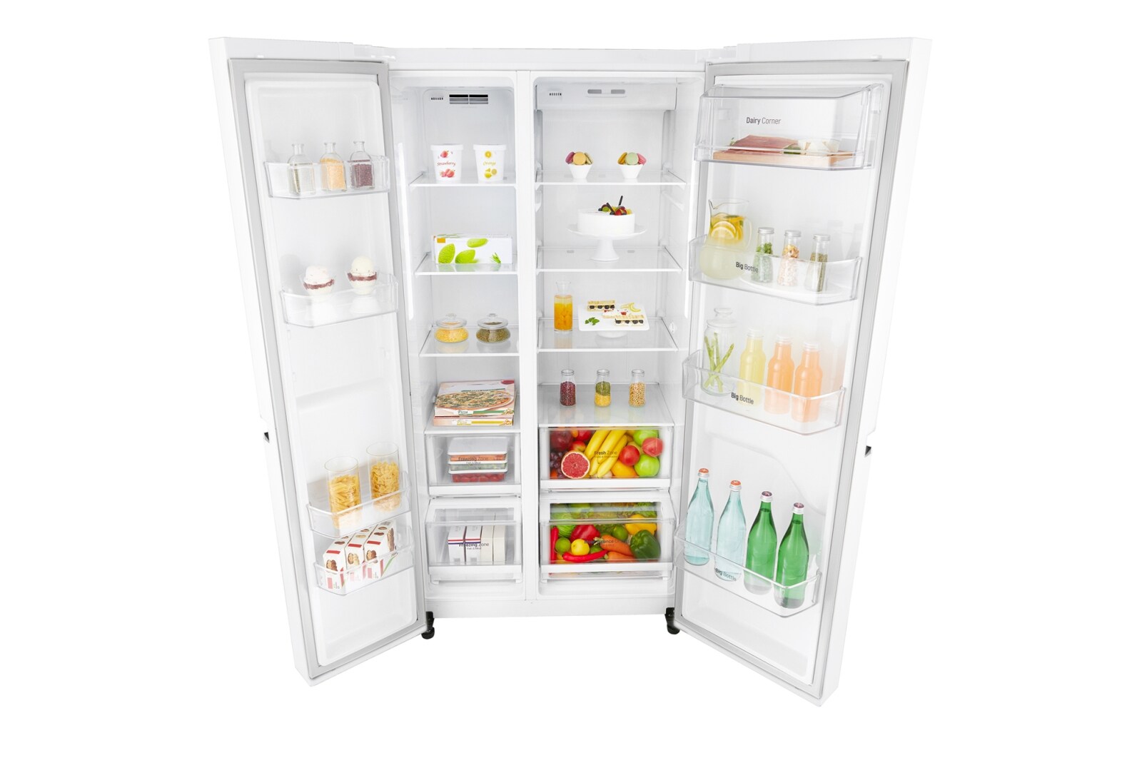 LG 642L Side by Side (Vit) - Energiklass F, Smart Diagnosis™ med Wi-Fi, GSB760SWXV