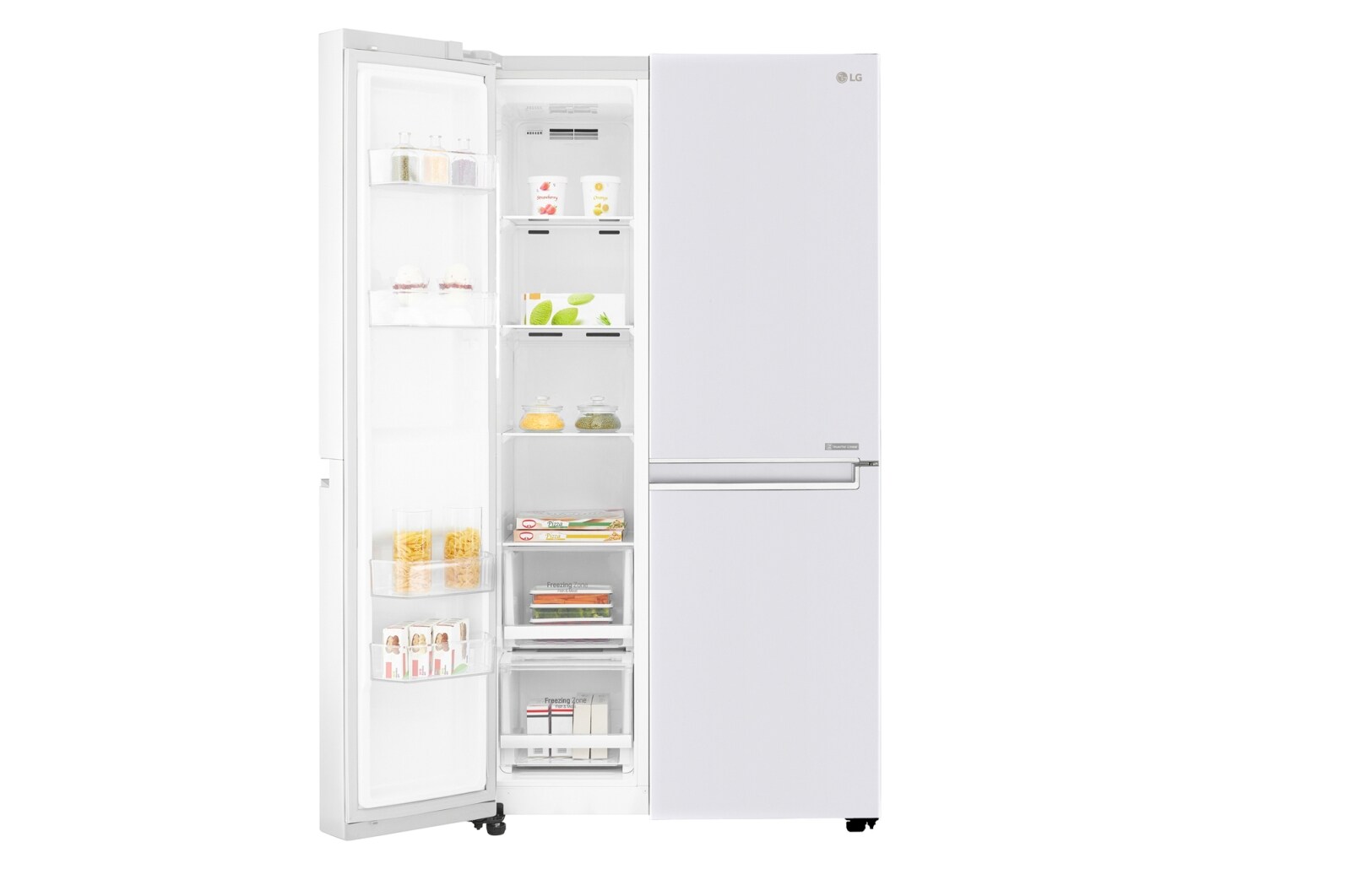 LG 642L Side by Side (Vit) - Energiklass F, Smart Diagnosis™ med Wi-Fi, GSB760SWXV