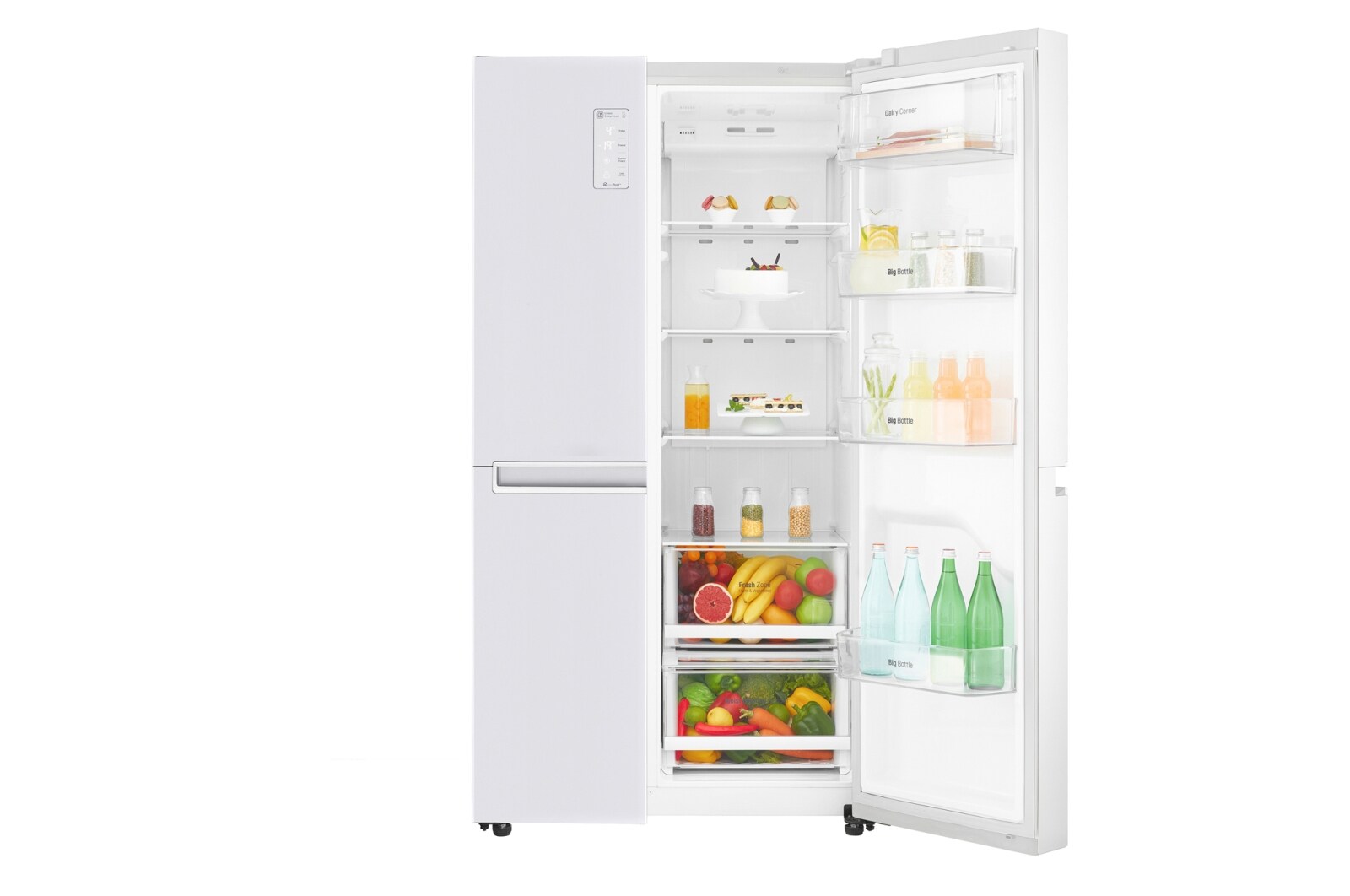 LG 642L Side by Side (Vit) - Energiklass F, Smart Diagnosis™ med Wi-Fi, GSB760SWXV