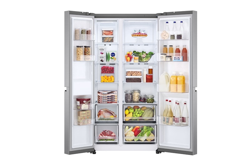 double door open with food 