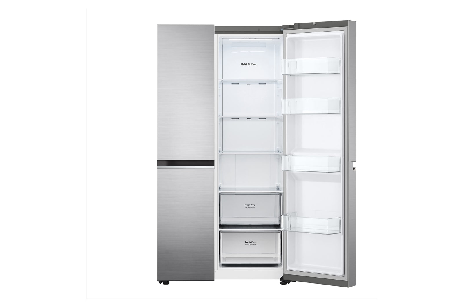 LG 655L Side by Side (Shiny Steel), Energiklass, F , Smart Diagnosis™, GSBV70PZTM