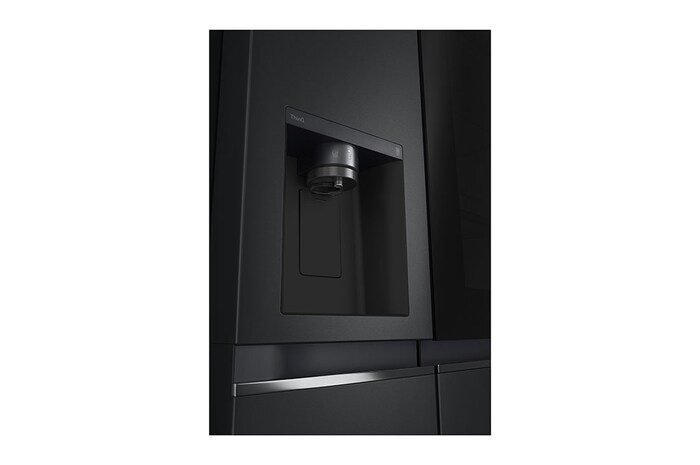 LG 635L InstaView™ Side by Side (Essence Matte Black), Energiklass D, Vatten/is via röranslutning, Smart Diagnosis™ med Wi-Fi, GSGV80EPLD
