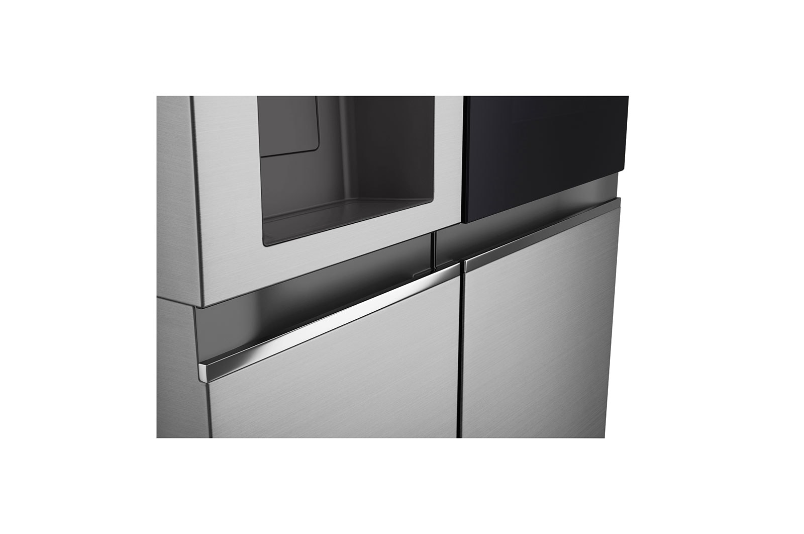 LG 635L InstaView™ Side by Side (Prime Silver), Energiklass D, Vatten/is via röranslutning, Smart Diagnosis™ med Wi-Fi, GSGV80PYLD