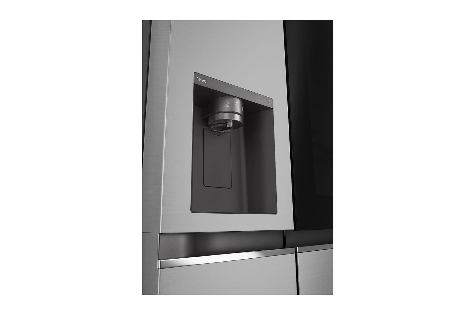 LG 635L InstaView™ Side by Side (Prime Silver), Energiklass D, Vatten/is via röranslutning, Smart Diagnosis™ med Wi-Fi, GSGV80PYLD