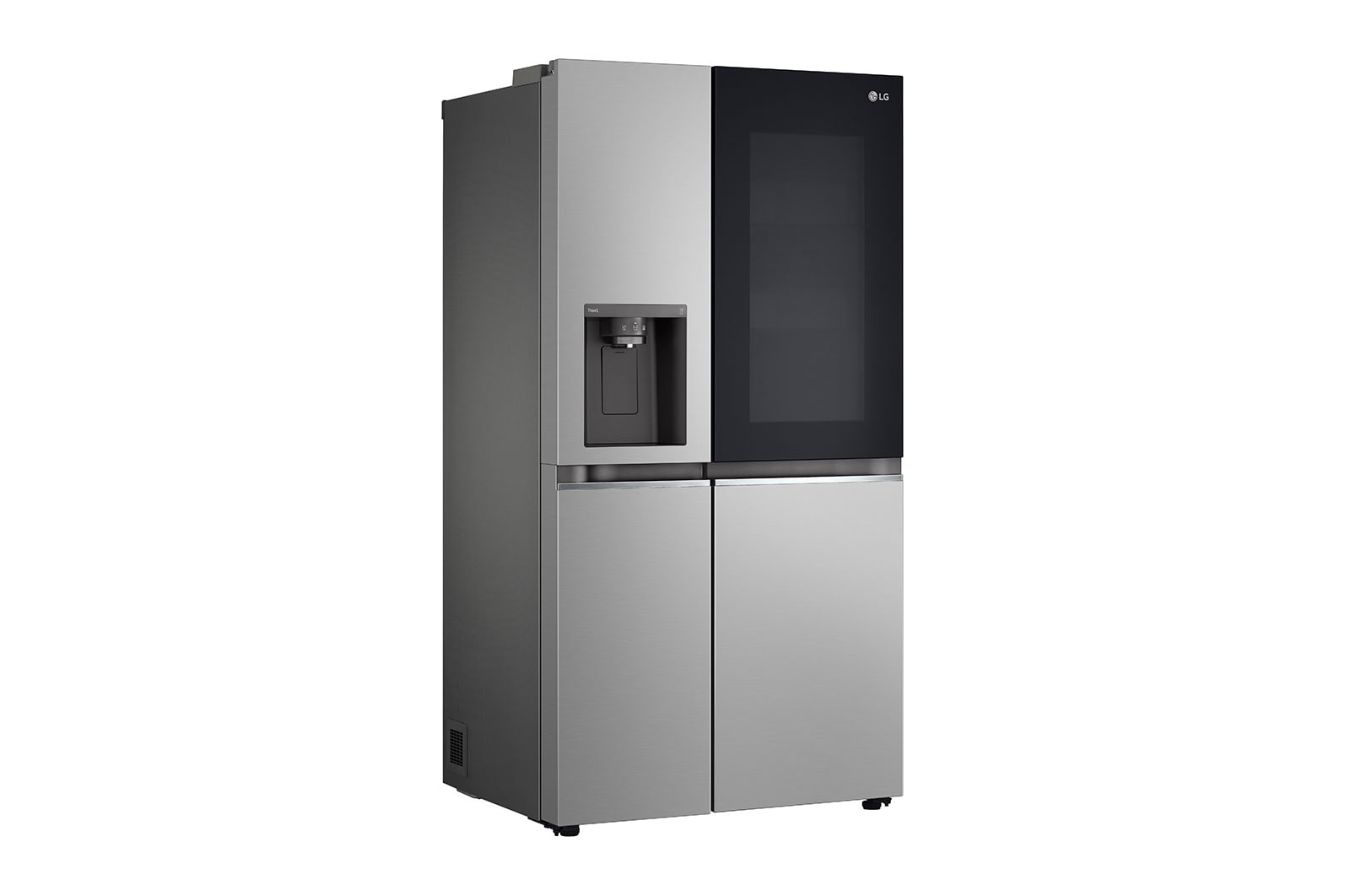 LG 635L InstaView™ Side by Side (Prime Silver), Energiklass D, Vatten/is via röranslutning, Smart Diagnosis™ med Wi-Fi, GSGV80PYLD