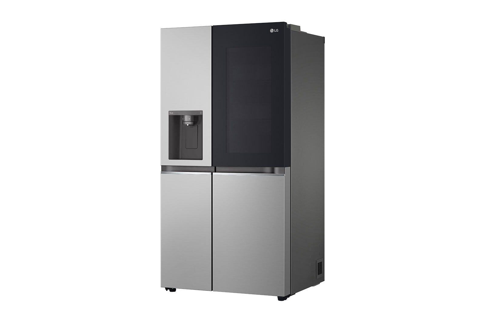 LG 635L InstaView™ Side by Side (Prime Silver), Energiklass D, Vatten/is via röranslutning, Smart Diagnosis™ med Wi-Fi, GSGV80PYLD