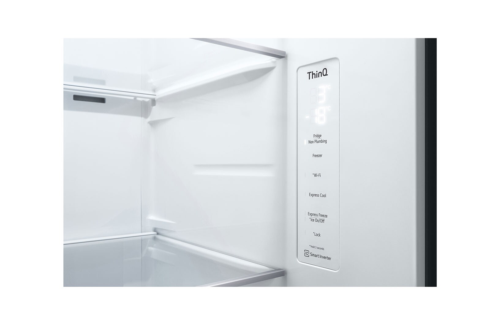 LG 635L InstaView™ Side by Side (Prime Silver), Energiklass E, Vatten/is utan röranslutning, Smart Diagnosis™ med Wi-Fi, GSGV81PYLL