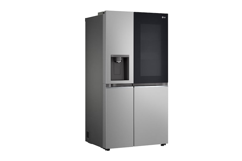 LG 635L InstaView™ Side by Side (Prime Silver), Energiklass E, Vatten/is utan röranslutning, Smart Diagnosis™ med Wi-Fi, GSGV81PYLL