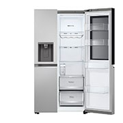 LG 635L InstaView™ Side by Side (Prime Silver), Energiklass E, Vatten/is utan röranslutning, Smart Diagnosis™ med Wi-Fi, GSGV81PYLL