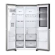 LG 635L InstaView™ Side by Side (Prime Silver), Energiklass E, Vatten/is utan röranslutning, Smart Diagnosis™ med Wi-Fi, GSGV81PYLL