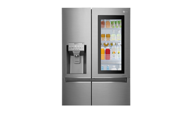 LG 625L InstaView Door in Door™ Side by Side (Shiny Steel) -  Energiklass F, Vatten/is utan röranslutning, Smart Diagnosis™ med Wi-Fi, GSI961PZAZ