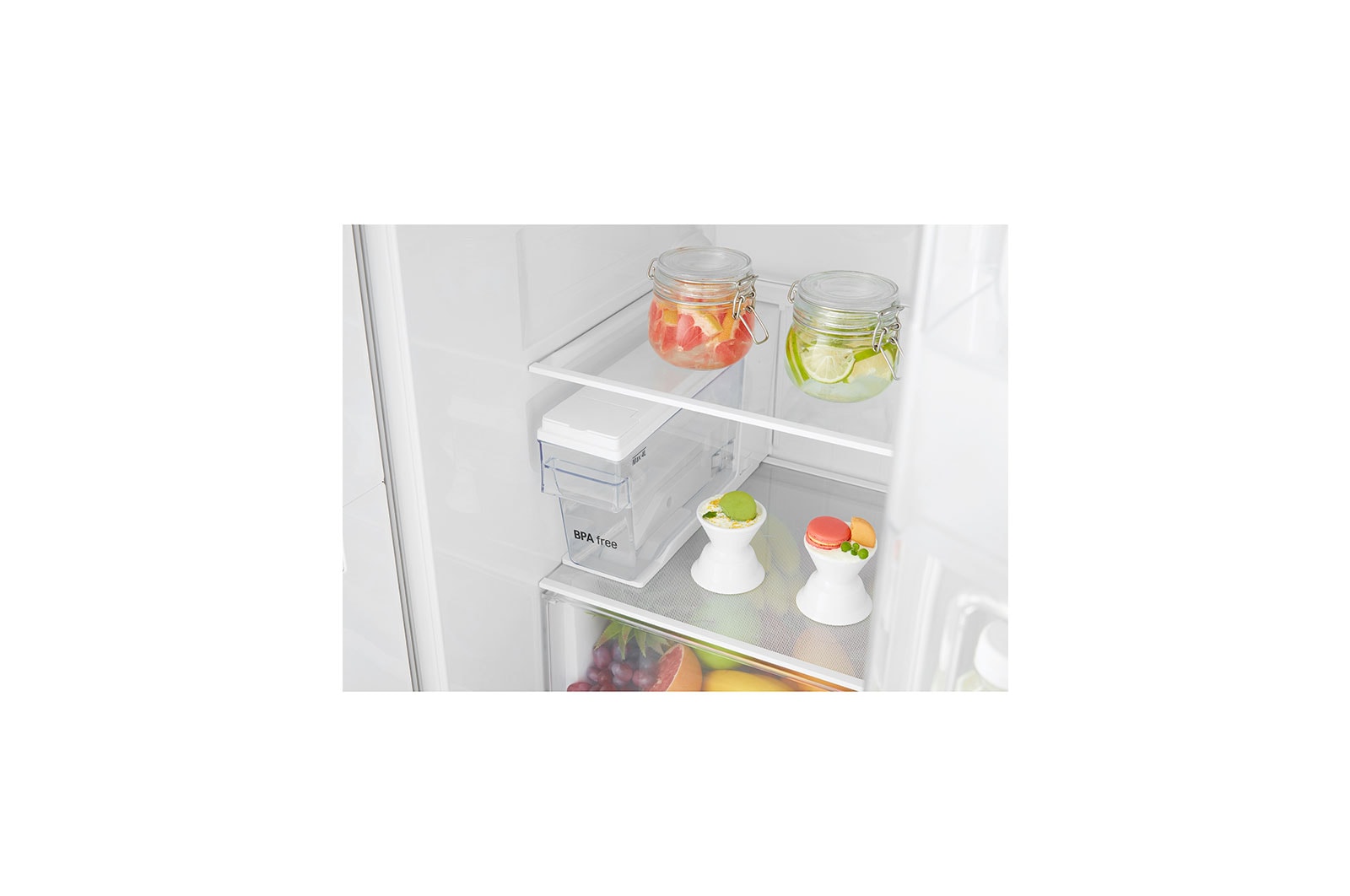 LG 606L Door in Door™ Side by Side (Mörkgrå) - Energiklass F, Vatten/is utan röranslutning, Smart Diagnosis™, GSJ361DIDV
