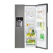 LG 606L Door in Door™ Side by Side (Mörkgrå) - Energiklass F, Vatten/is utan röranslutning, Smart Diagnosis™, GSJ361DIDV