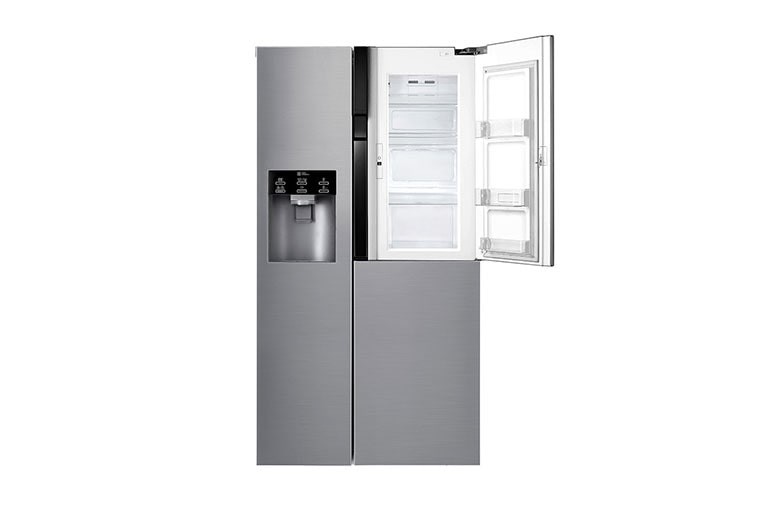 LG Side-by-Side med stor kapacitet,  vattenanslutning och uppgraderad Door-in-Door™, GSJ560PZXV