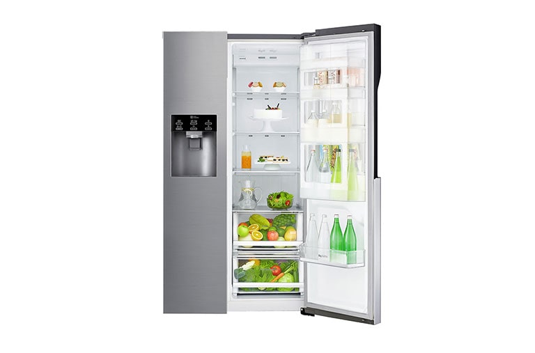 LG Side-by-Side med stor kapacitet,  vattenanslutning och uppgraderad Door-in-Door™, GSJ560PZXV