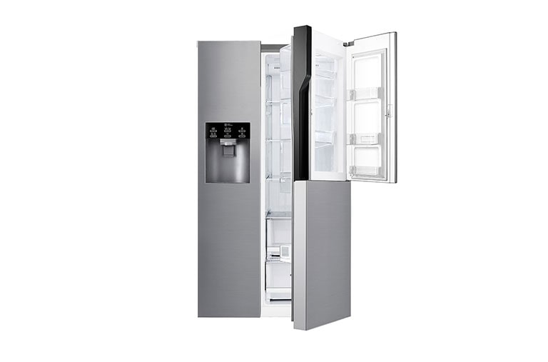 LG Side-by-Side med stor kapacitet,  vattenanslutning och uppgraderad Door-in-Door™, GSJ560PZXV