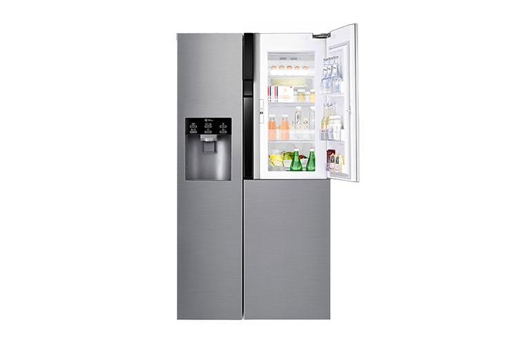 LG Side-by-Side med stor kapacitet,  vattenanslutning och uppgraderad Door-in-Door™, GSJ560PZXV