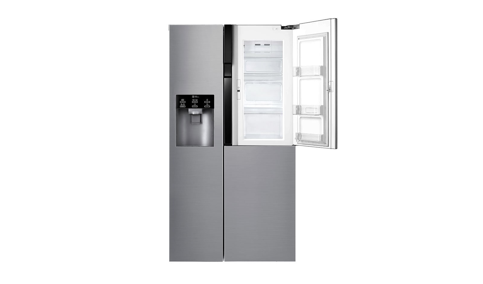 LG Side-by-Side med stor kapacitet,  vattenanslutning och uppgraderad Door-in-Door™, GSJ560PZXV