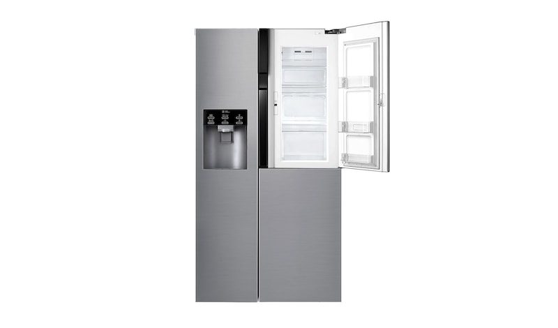 LG Side-by-Side med stor kapacitet,  vattenanslutning och uppgraderad Door-in-Door™, GSJ560PZXV