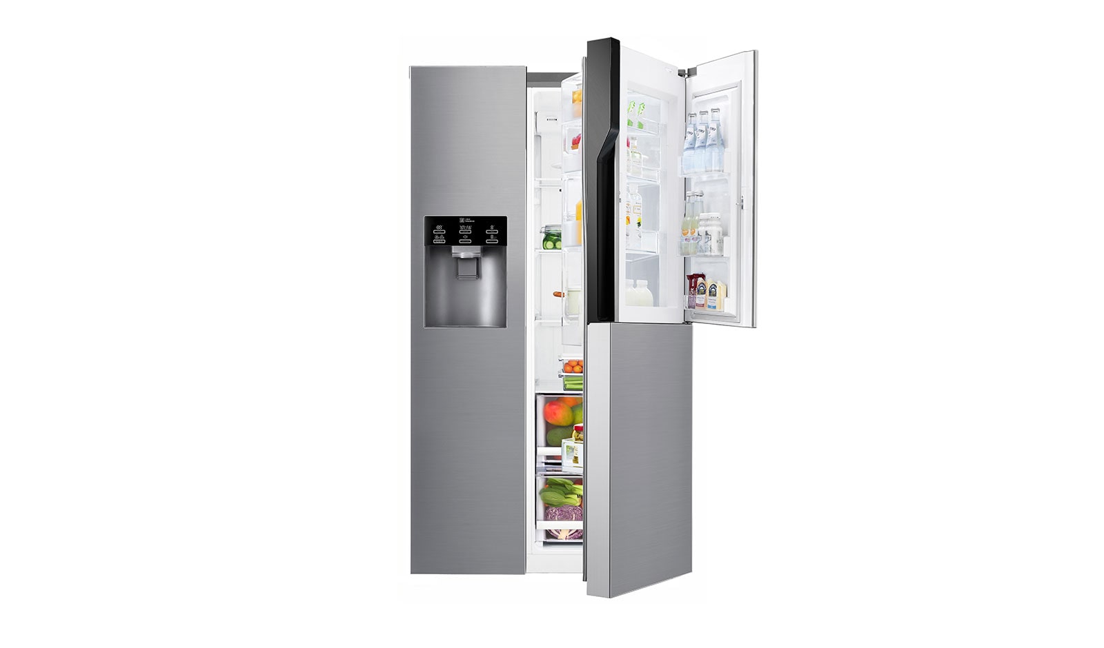 LG Side-by-Side med stor kapacitet,  vattenanslutning och uppgraderad Door-in-Door™, GSJ560PZXV