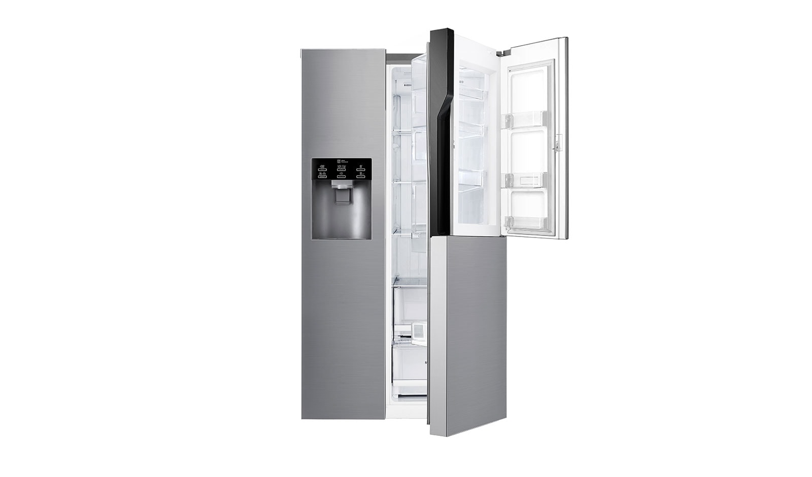LG Side-by-Side med stor kapacitet,  vattenanslutning och uppgraderad Door-in-Door™, GSJ560PZXV