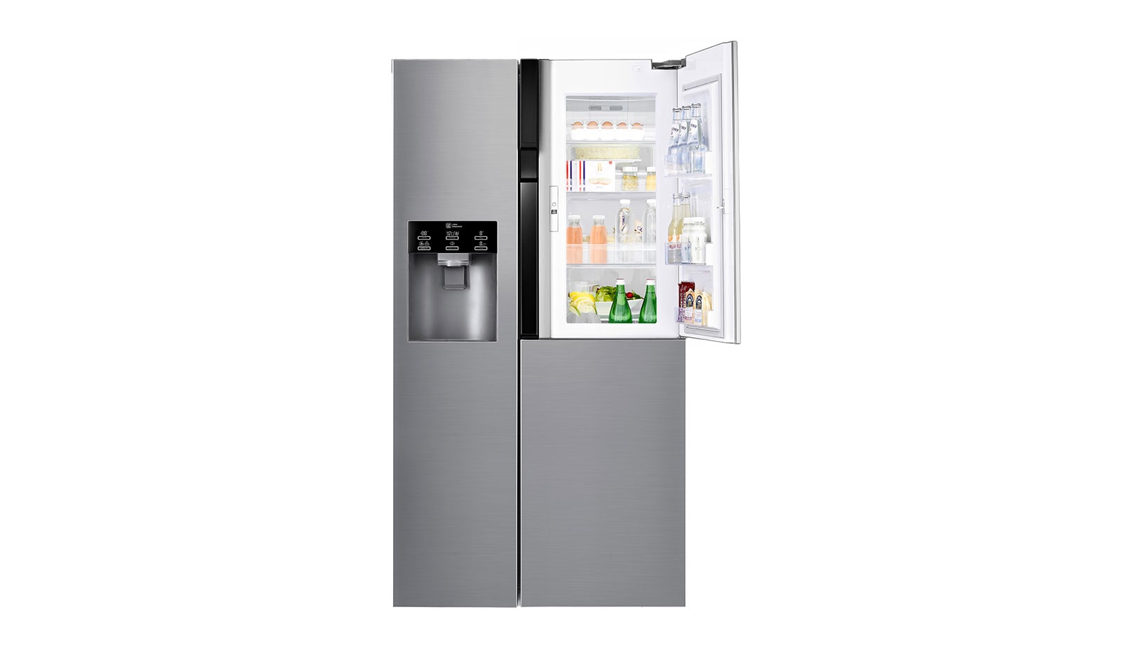 LG Side-by-Side med stor kapacitet,  vattenanslutning och uppgraderad Door-in-Door™, GSJ560PZXV