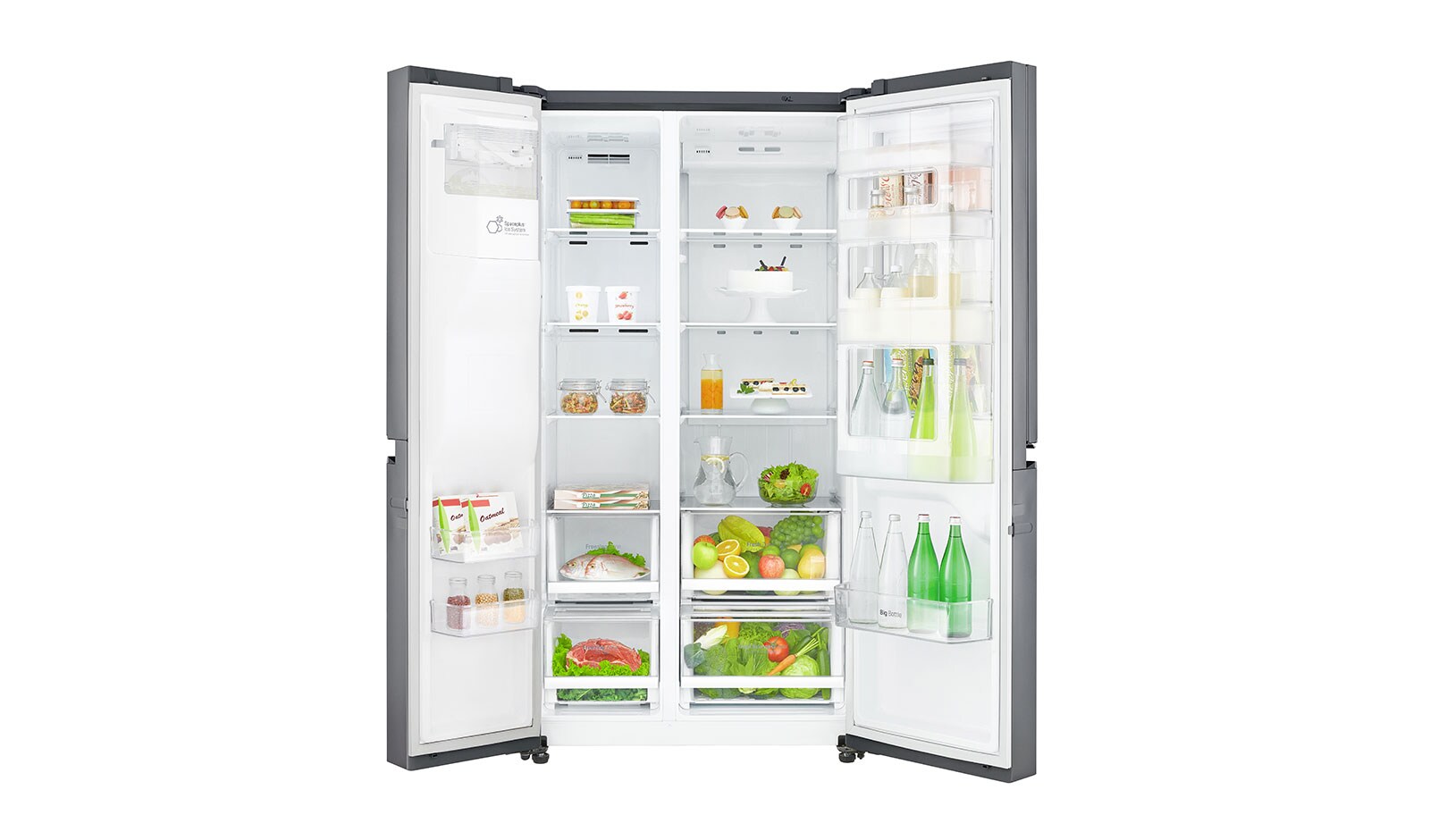 LG Side-by-Side med stor kapacitet med vattenanslutning och uppgraderad Door-in-Door™, GSJ760PZXV