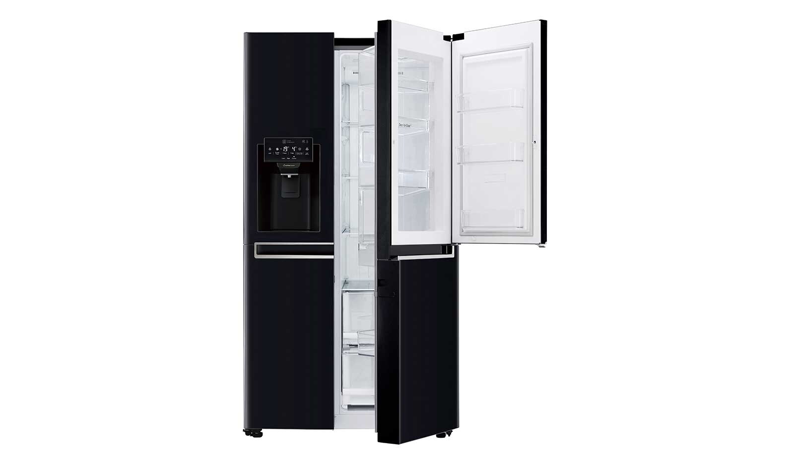 LG 625L Door in Door™ Side by Side (Svart) - Energiklass F, Vatten/is via röranslutning, Smart Diagnosis™ med Wi-Fi, GSJ760WBXV