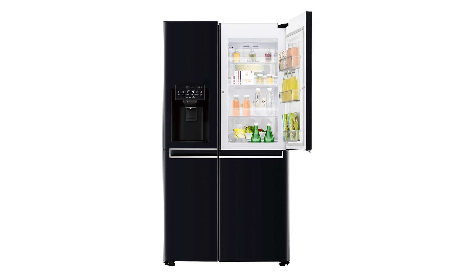LG 625L Door in Door™ Side by Side (Svart) - Energiklass F, Vatten/is via röranslutning, Smart Diagnosis™ med Wi-Fi, GSJ760WBXV