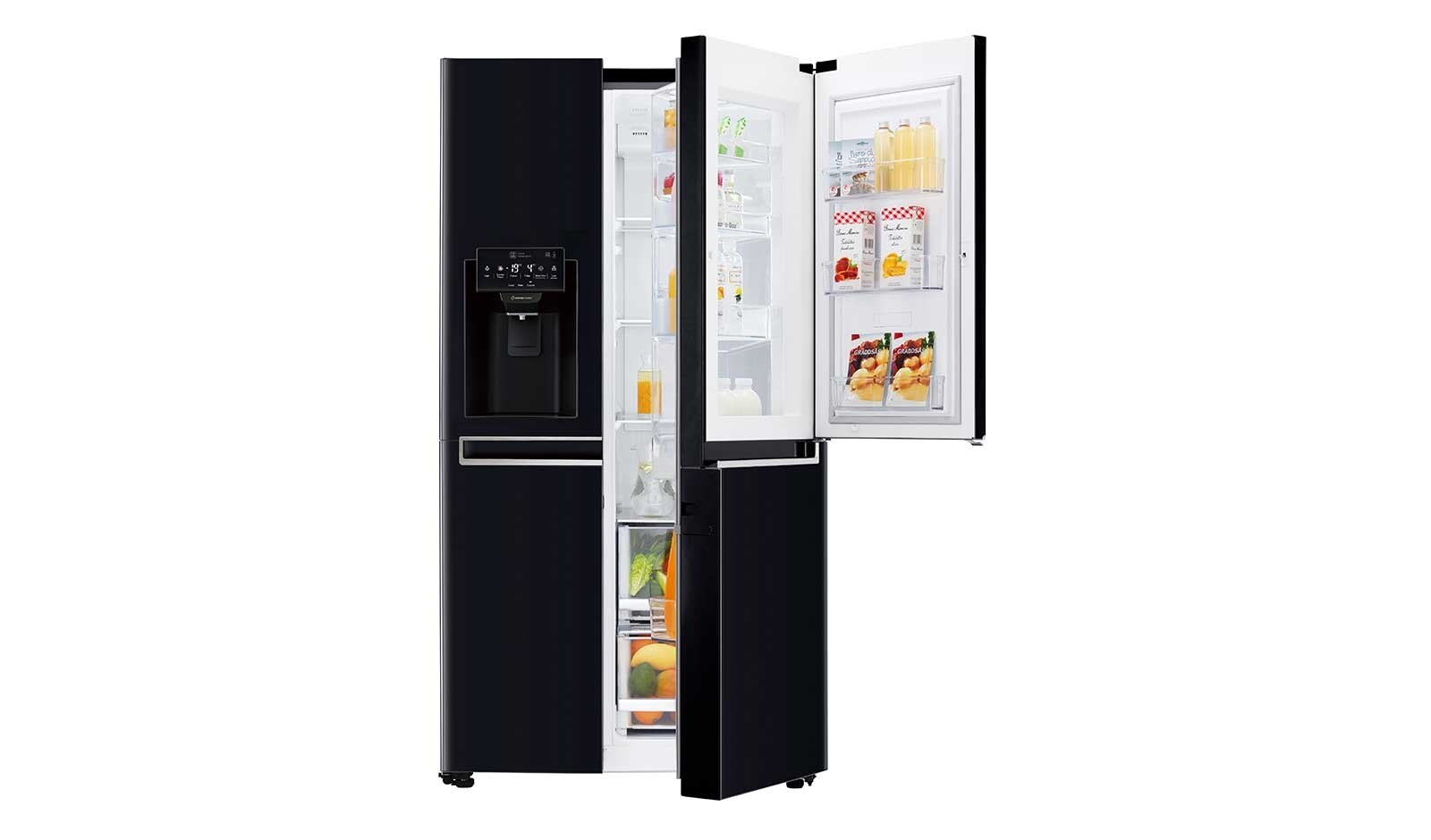 LG 625L Door in Door™ Side by Side (Svart) - Energiklass F, Vatten/is via röranslutning, Smart Diagnosis™ med Wi-Fi, GSJ760WBXV