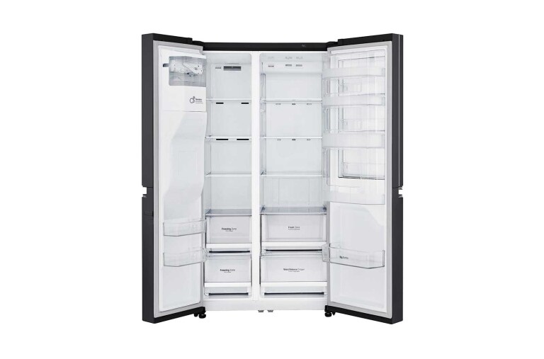 LG 625L Door in Door™ Side by Side (Svart) - Energiklass F, Vatten/is via röranslutning, Smart Diagnosis™ med Wi-Fi, GSJ760WBXV