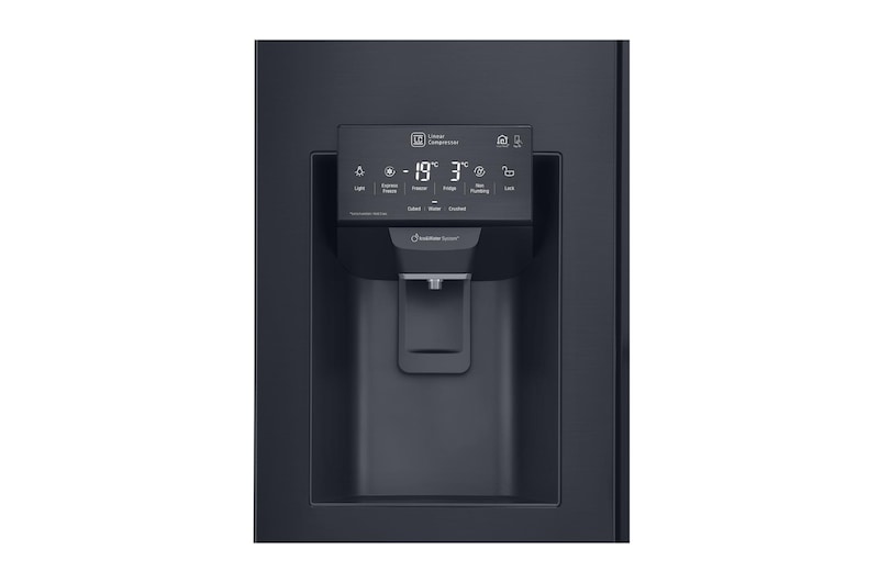LG 625 L Door in Door™ Side by Side (Matte Black) - Energiklass F, Vatten/is utan röranslutning, Smart Diagnosis™ med Wi-Fi, GSJ761MCUZ