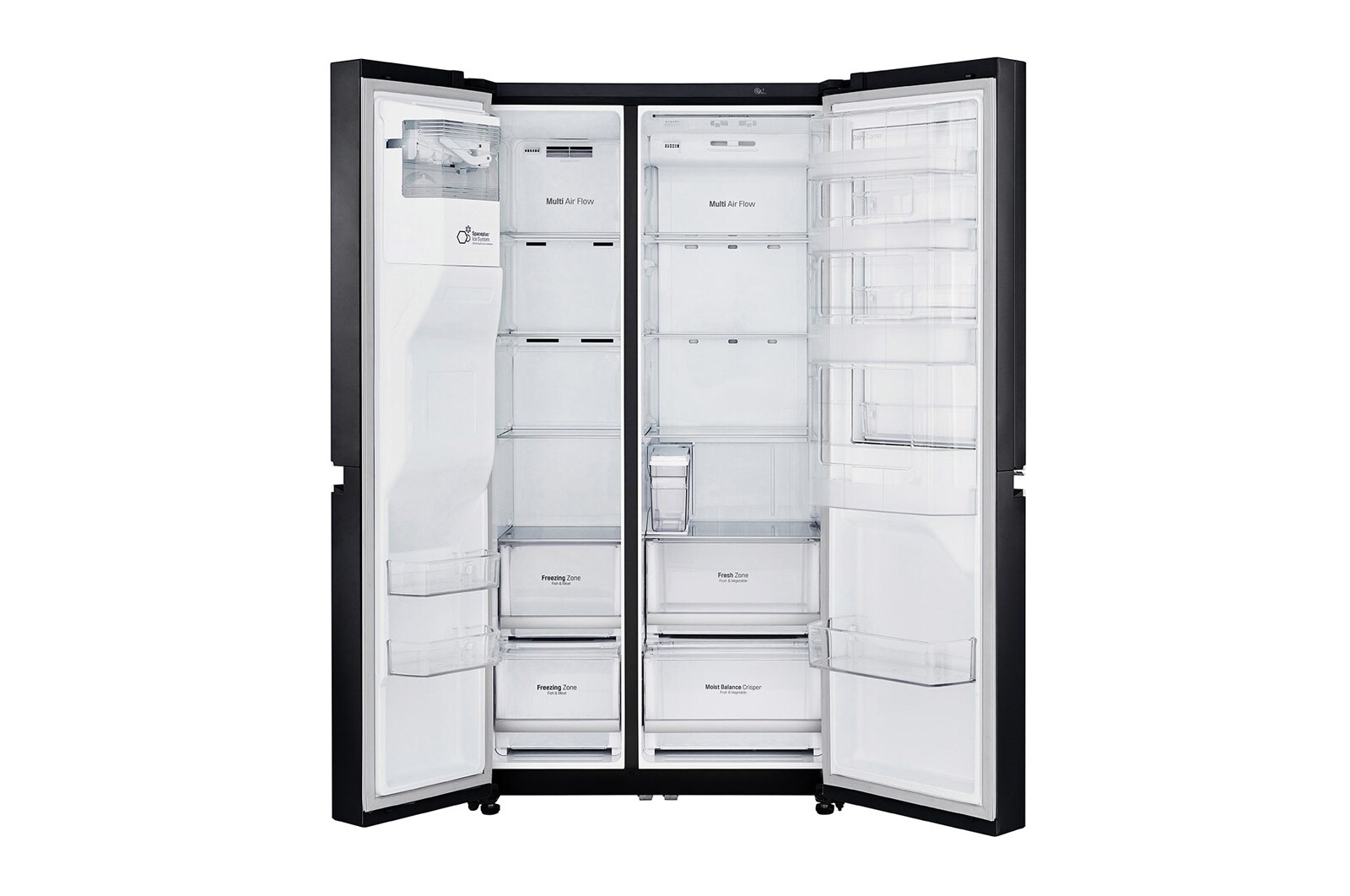 LG 625L Door in Door™ Side by Side (Matte Black) - Energiklass F, Vatten/is utan röranslutning, Smart Diagnosis™ med Wi-Fi, GSJ761MCZZ
