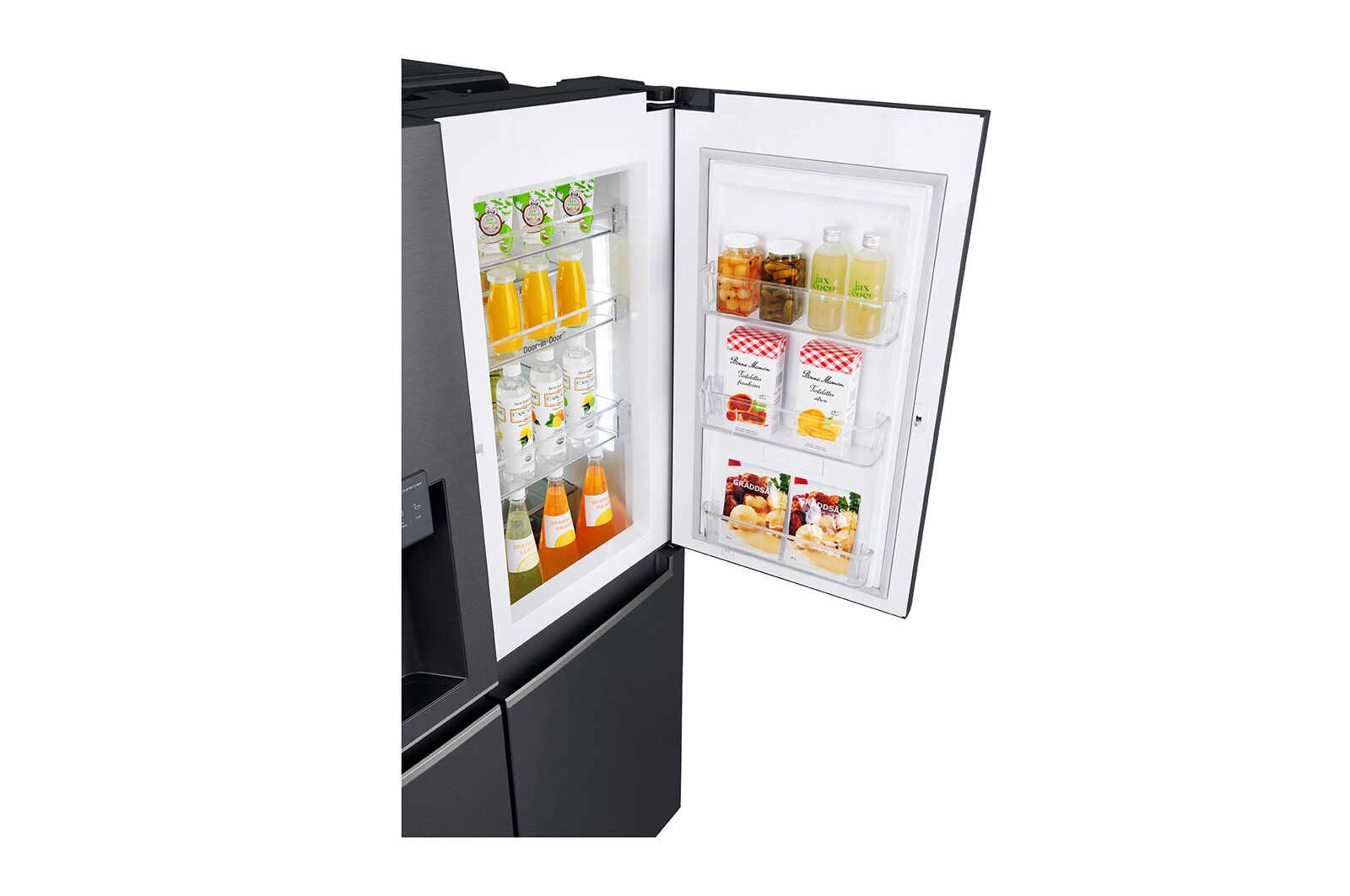 LG 625L Door in Door™ Side by Side (Matte Black) - Energiklass F, Vatten/is utan röranslutning, Smart Diagnosis™ med Wi-Fi, GSJ761MCZZ