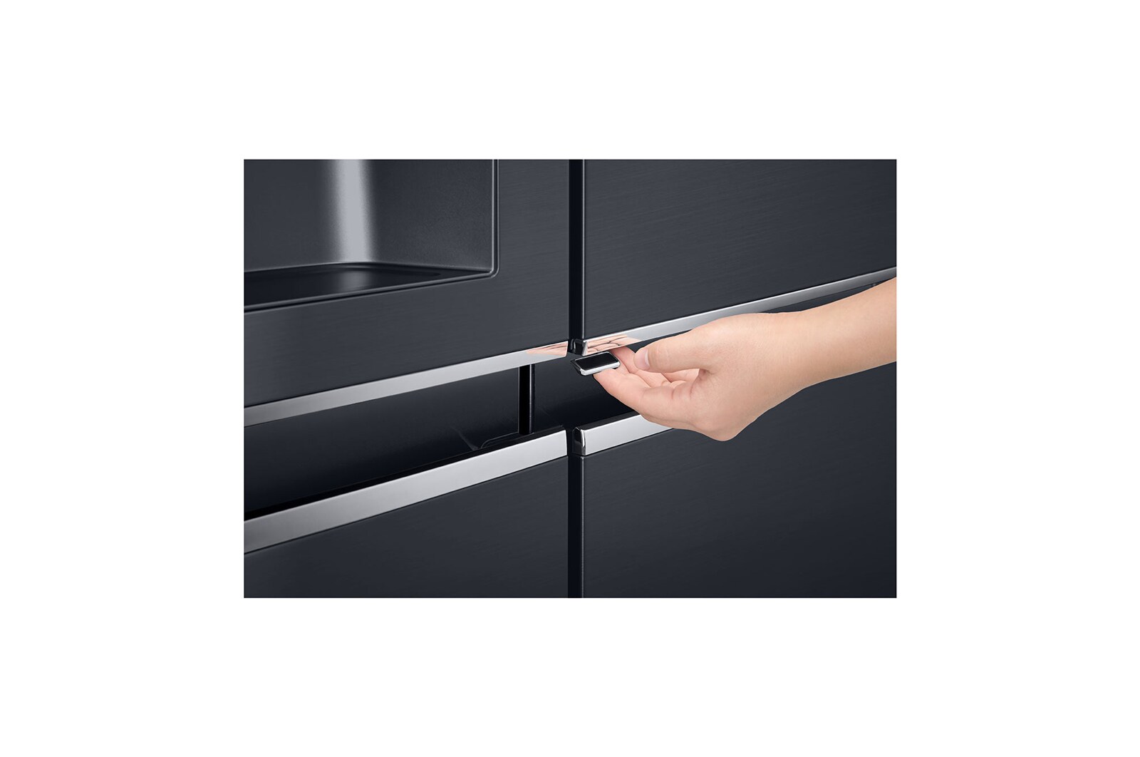 LG 625L Door in Door™ Side by Side (Matte Black) - Energiklass F, Vatten/is utan röranslutning, Smart Diagnosis™ med Wi-Fi, GSJ761MCZZ