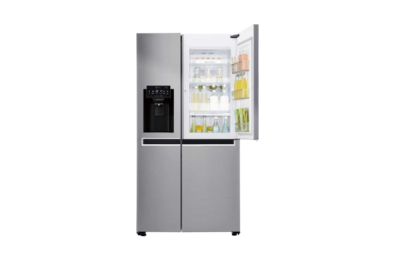LG 625L Door in Door™ Side by Side (Shiny Steel) - Energiklass F, Vatten/is utan röranslutning, Smart Diagnosis™ med Wi-Fi, GSJ761PZTZ