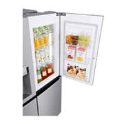 LG 625L Door in Door™ Side by Side (Shiny Steel) - Energiklass E, Vann/isdispenser uten vanntilkobling og Smart Diagnosis™ med Wi-Fi, GSJ761PZEE